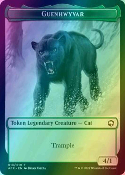 Guenhwyvar Token (13) // Spider Token (07) [Adventures in the Forgotten Realms: Tokens] [Foil]