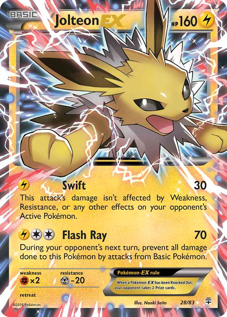 Jolteon-EX - 28/83 - Rare Holo EX [g1-28] [Ultra]