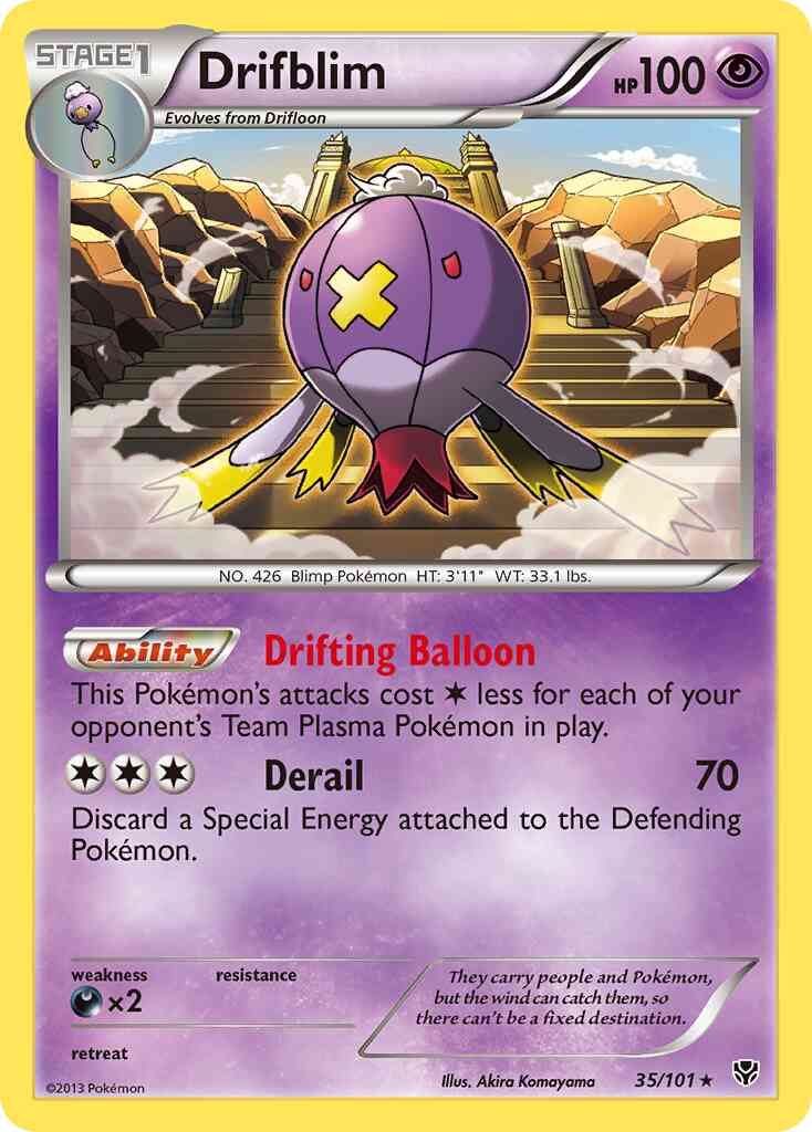 Drifblim - 35/101 - Rare [bw10-35] [Reverse Holo]