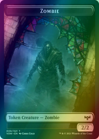 Zombie Token (05) // Zombie Token (08) [Innistrad: Crimson Vow: Tokens] [Foil]