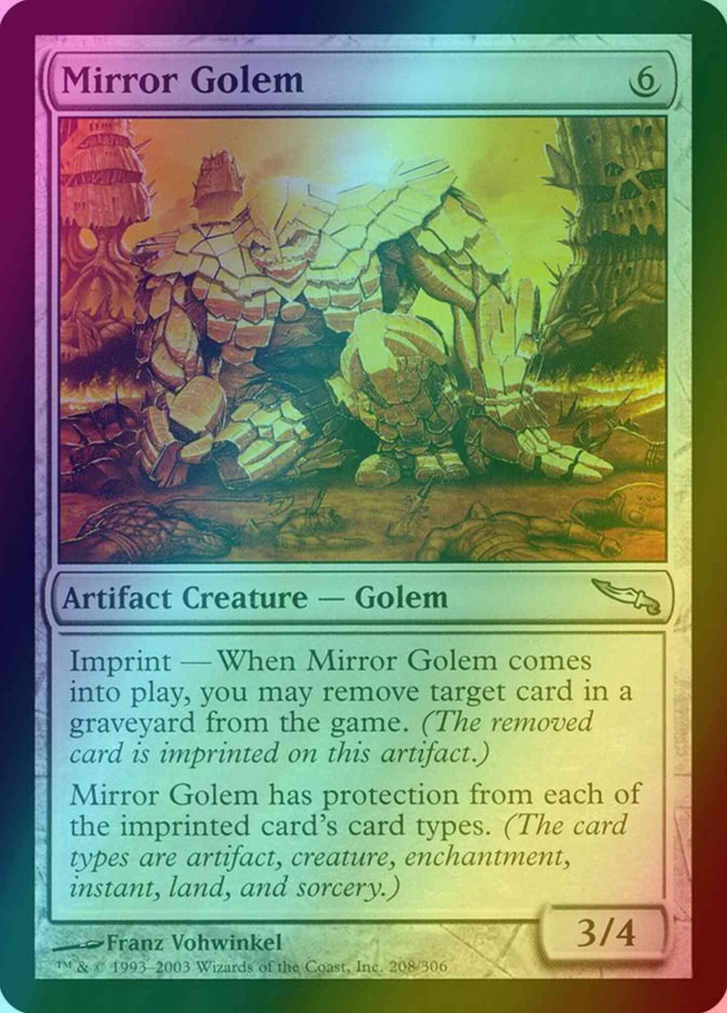 Mirror Golem [208] [Mirrodin] [Foil]