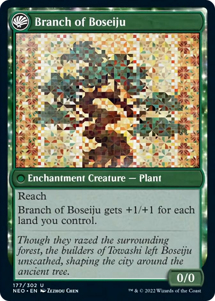 Boseiju Reaches Skyward // Branch of Boseiju [177] [Kamigawa: Neon Dynasty] [Non-Foil]