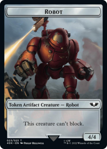 Astartes Warrior Token (01) // Robot Token (23) [Universes Beyond: Warhammer 40,000: Tokens] [Non-Foil]