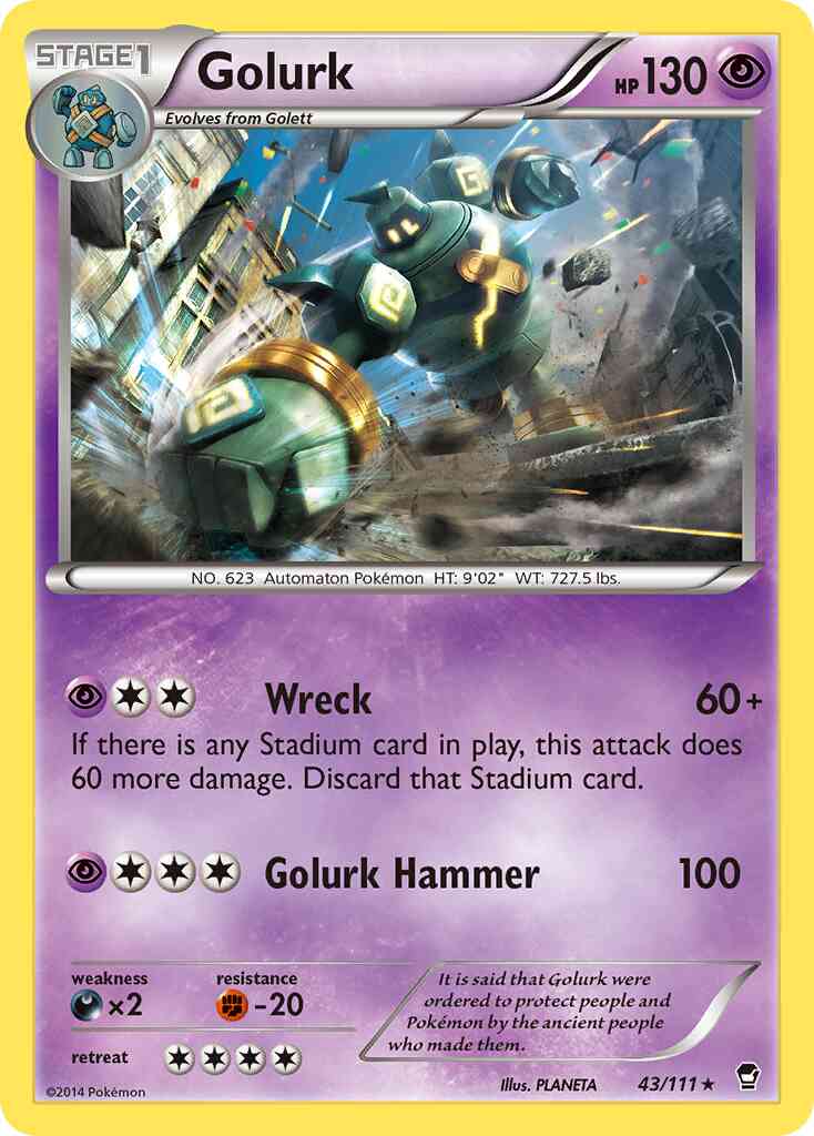 Golurk - 43/111 - Rare [xy3-43] [Non-Holo]