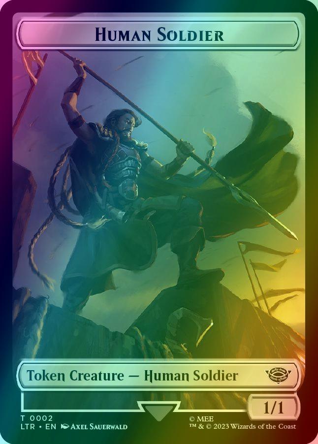 Food Token (09) // Human Soldier Token (02) [The Lord of the Rings: Tales of Middle-earth: Tokens] [Foil]
