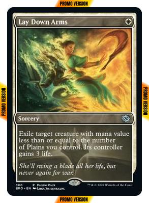 Lay Down Arms [380] [Dark Frame Promo Pack] [The Brothers' War] [Non-Foil]