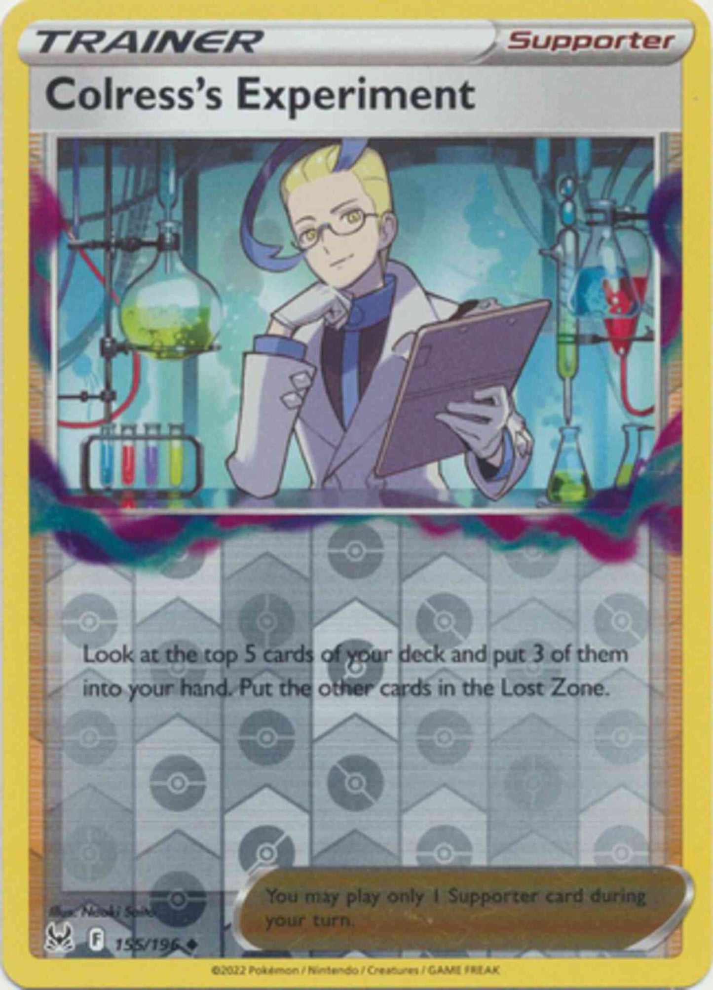 Colress's Experiment - 155/196 - Uncommon [swsh11-155] [Reverse Holo]