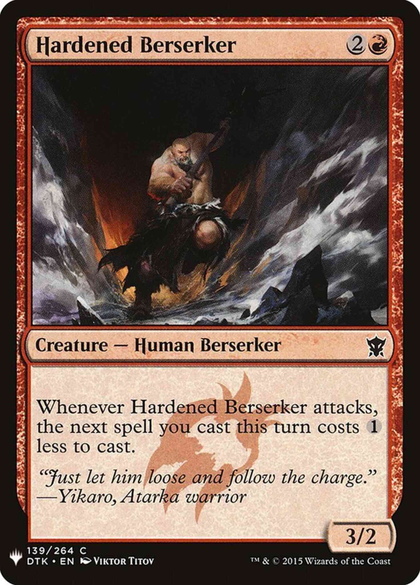 Hardened Berserker [DTK-139] [The List] [Non-Foil]
