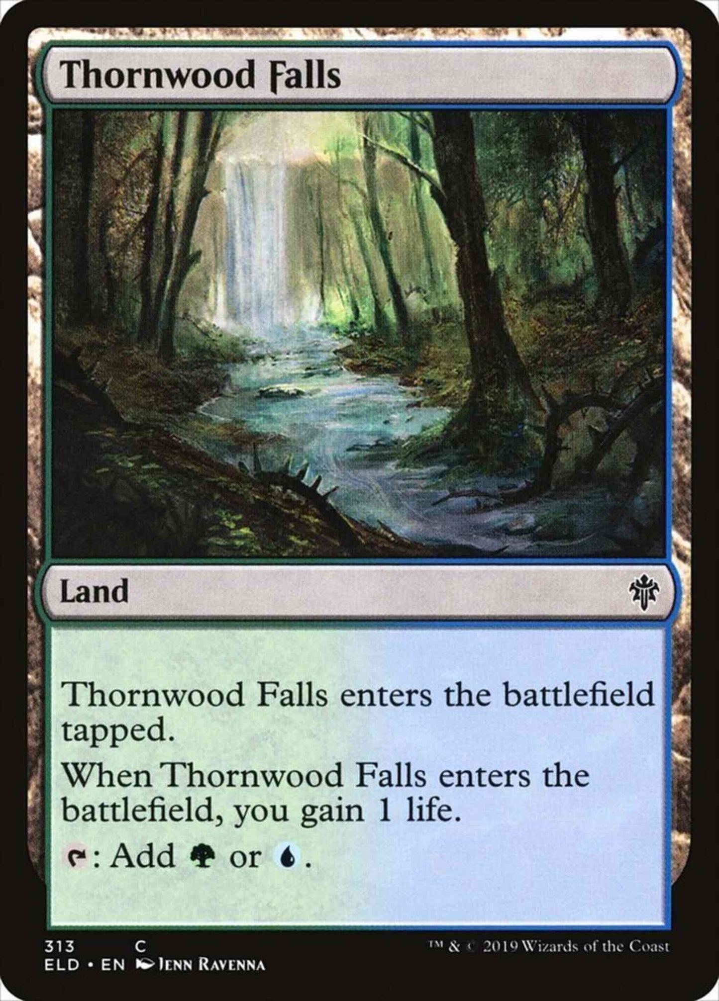 Thornwood Falls [313] [Planeswalker Dek Exclusive] [Throne of Eldraine] [Non-Foil]