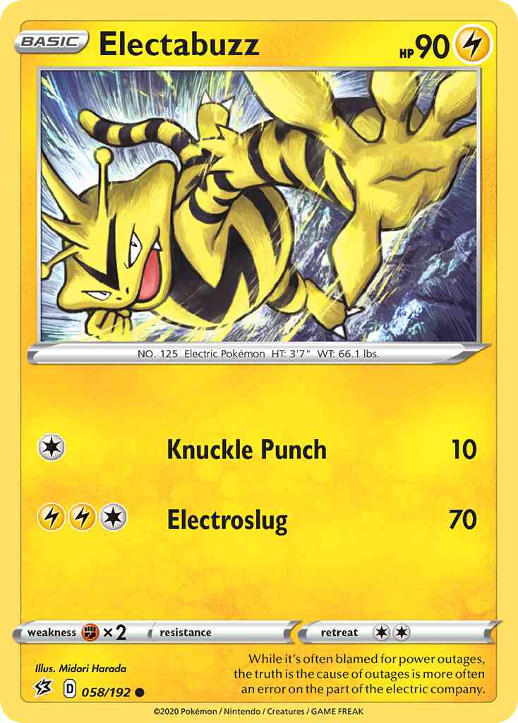 Electabuzz - 058/192 - Common [swsh2-058] [Reverse Holo]