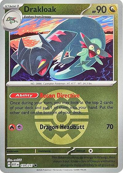Drakloak - Quick Ball - 159/217 - Common [me025-159] [Reverse Holo]