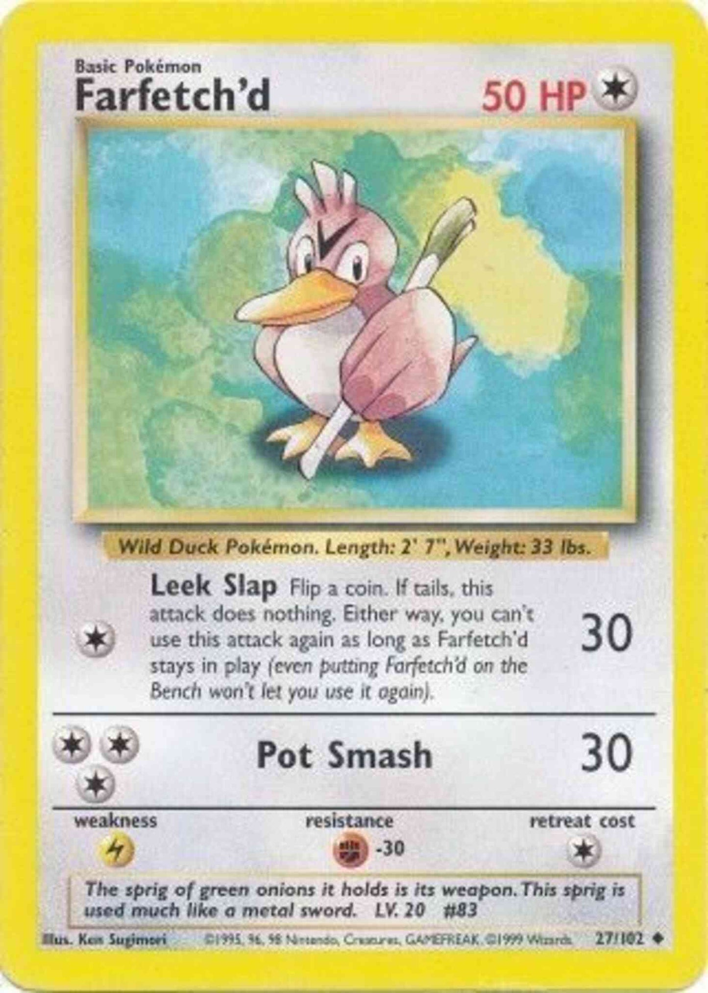 Farfetch'd - 27/102 - Uncommon - Unlimited [base1U-27] [Non-Holo]