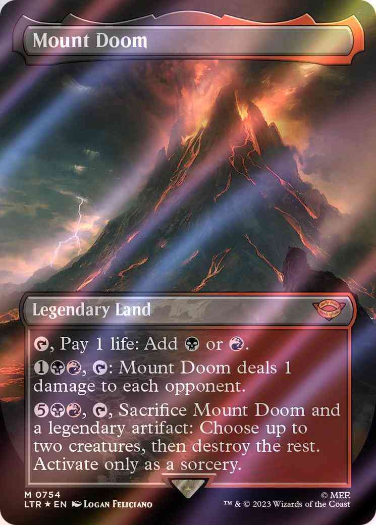 Mount Doom [754] [Borderless] [The Lord of the Rings: Tales of Middle-earth] [Surge Foil]