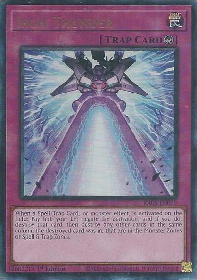Iron Thunder - RA05-EN079 - Ultimate Rare - 1st Edition