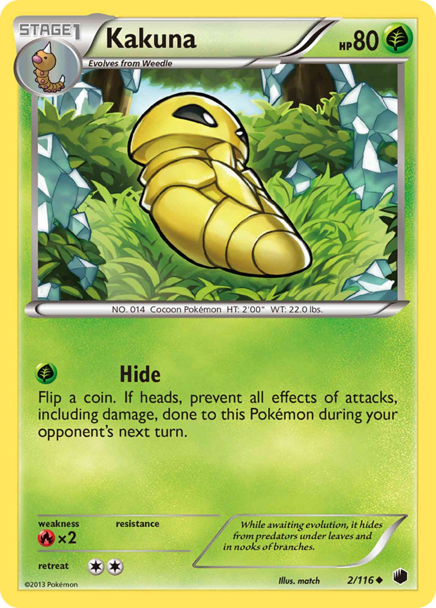 Kakuna - 2/116 - Uncommon [bw9-2] [Reverse Holo]