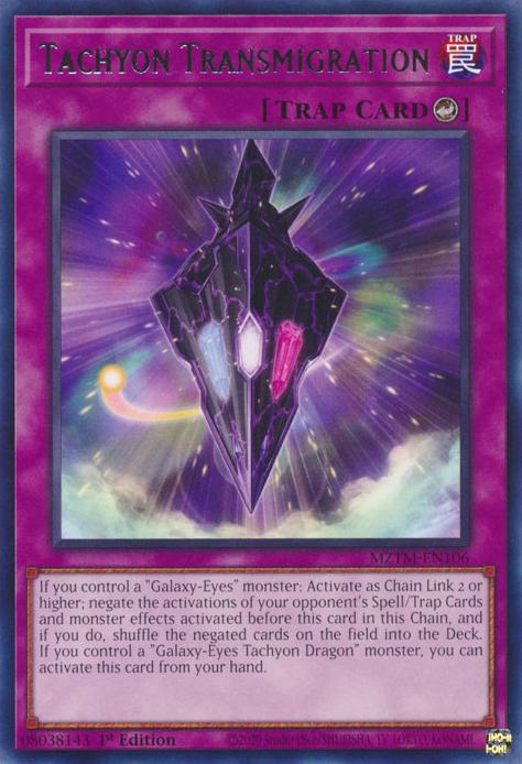Tachyon Transmigration - MZTM-EN106 - Rare - 1st Edition