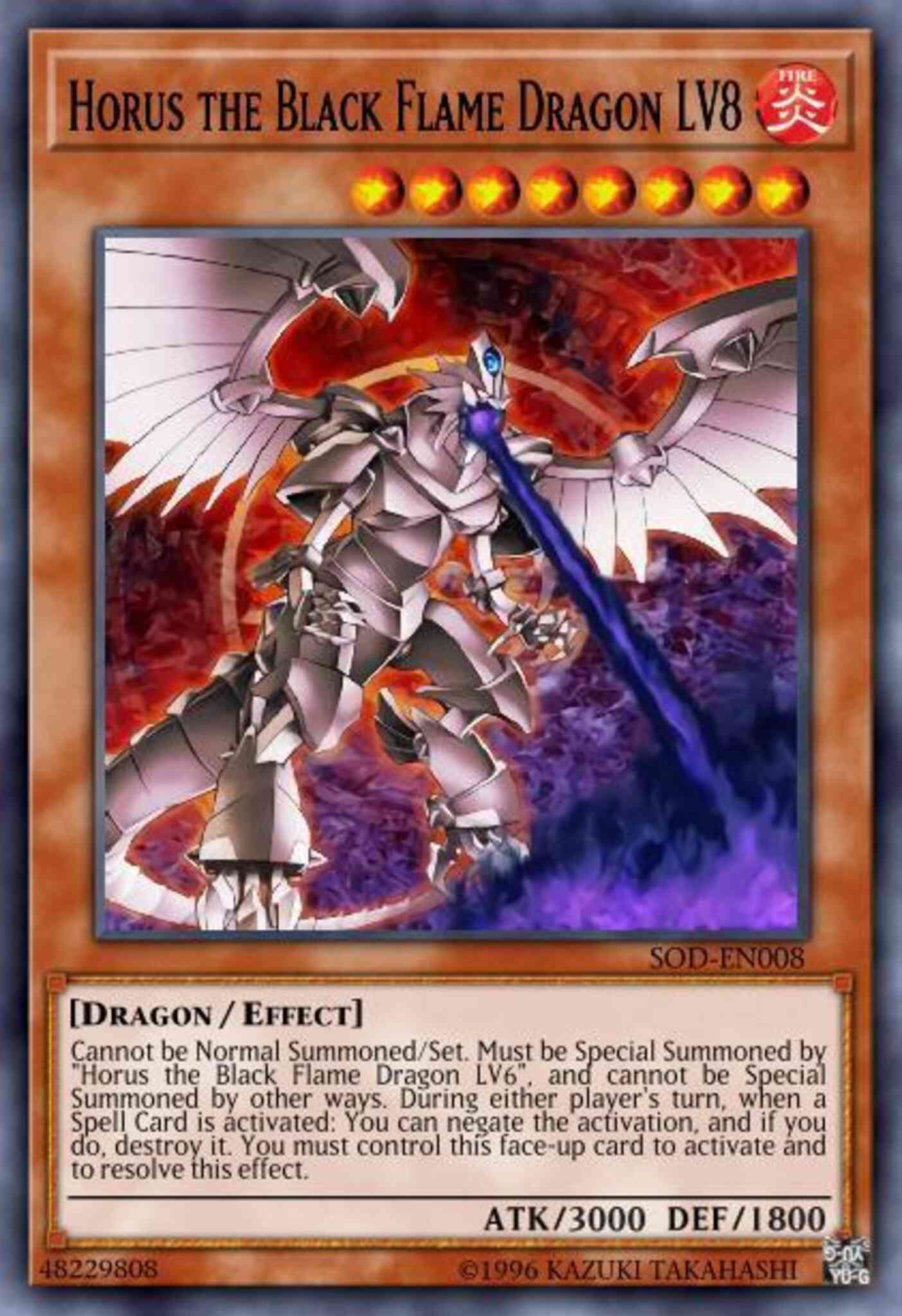 Horus the Black Flame Dragon LV8 - DR3-EN008 - Ultra Rare - Unlimited