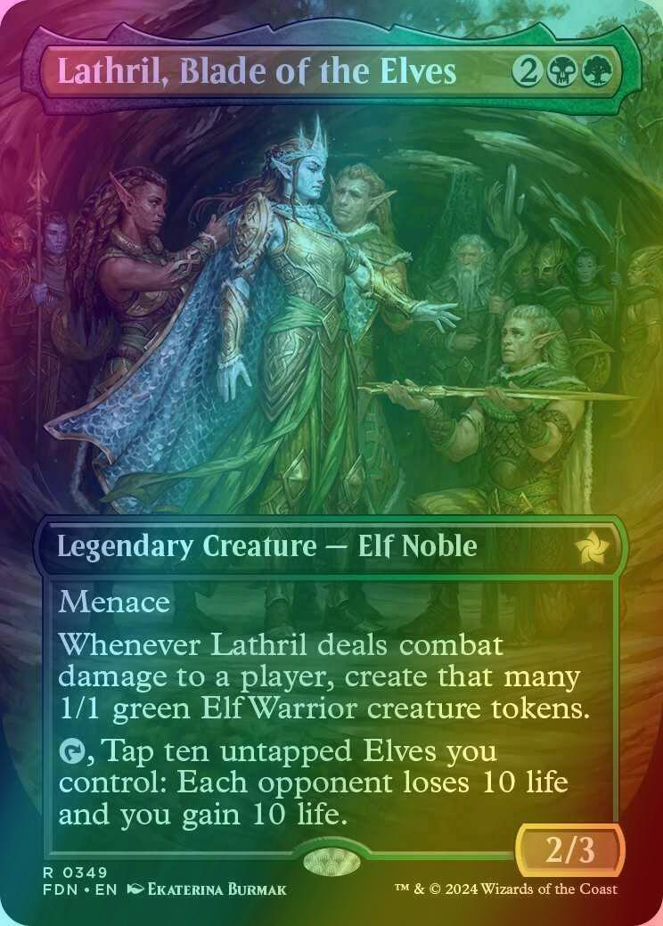 Lathril, Blade of the Elves [349] [Borderless] [Foundations] [Foil]