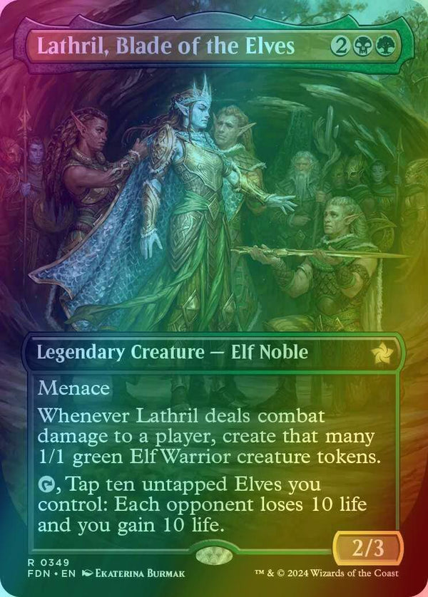 Lathril, Blade of the Elves [349] [Borderless] [Foundations] [Foil]
