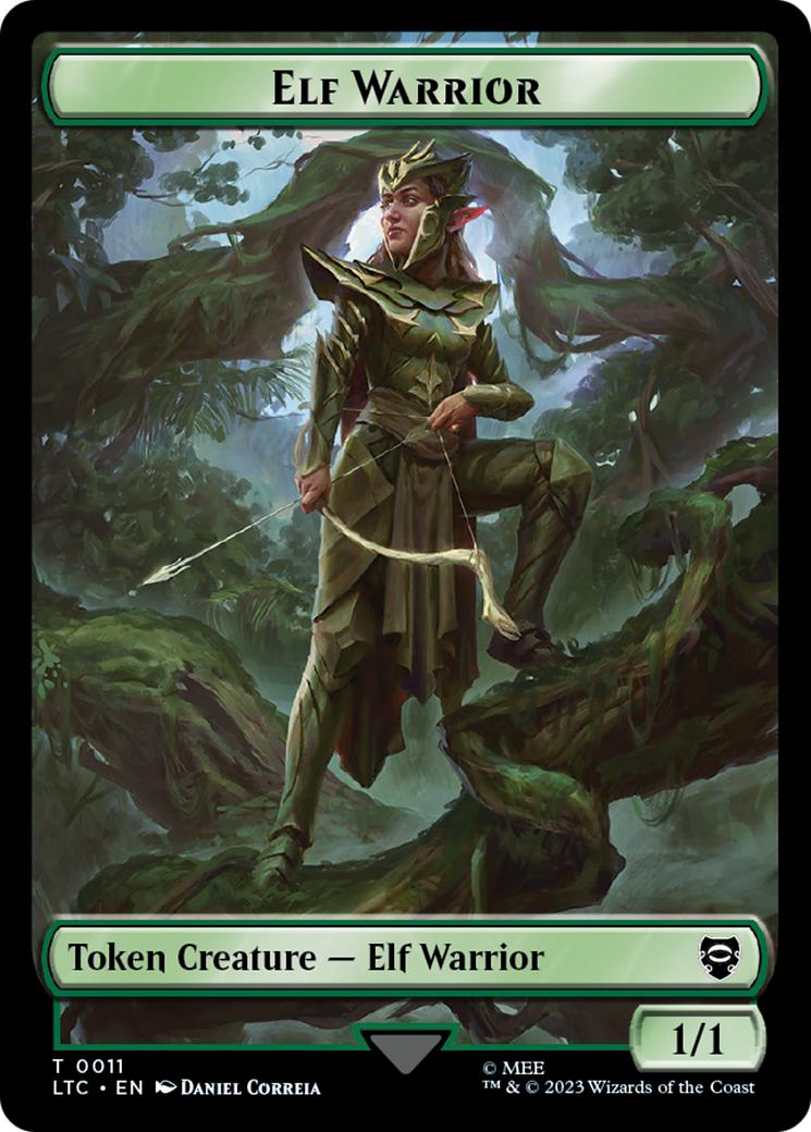 Bird Token (06) // Elf Warrior Token (11) [The Lord of the Rings: Tales of Middle-earth: Commander: Tokens] [Non-Foil]