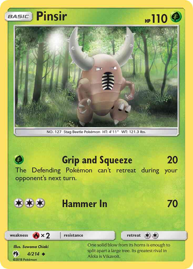 Pinsir - 4/214 - Uncommon [sm8-4] [Reverse Holo]
