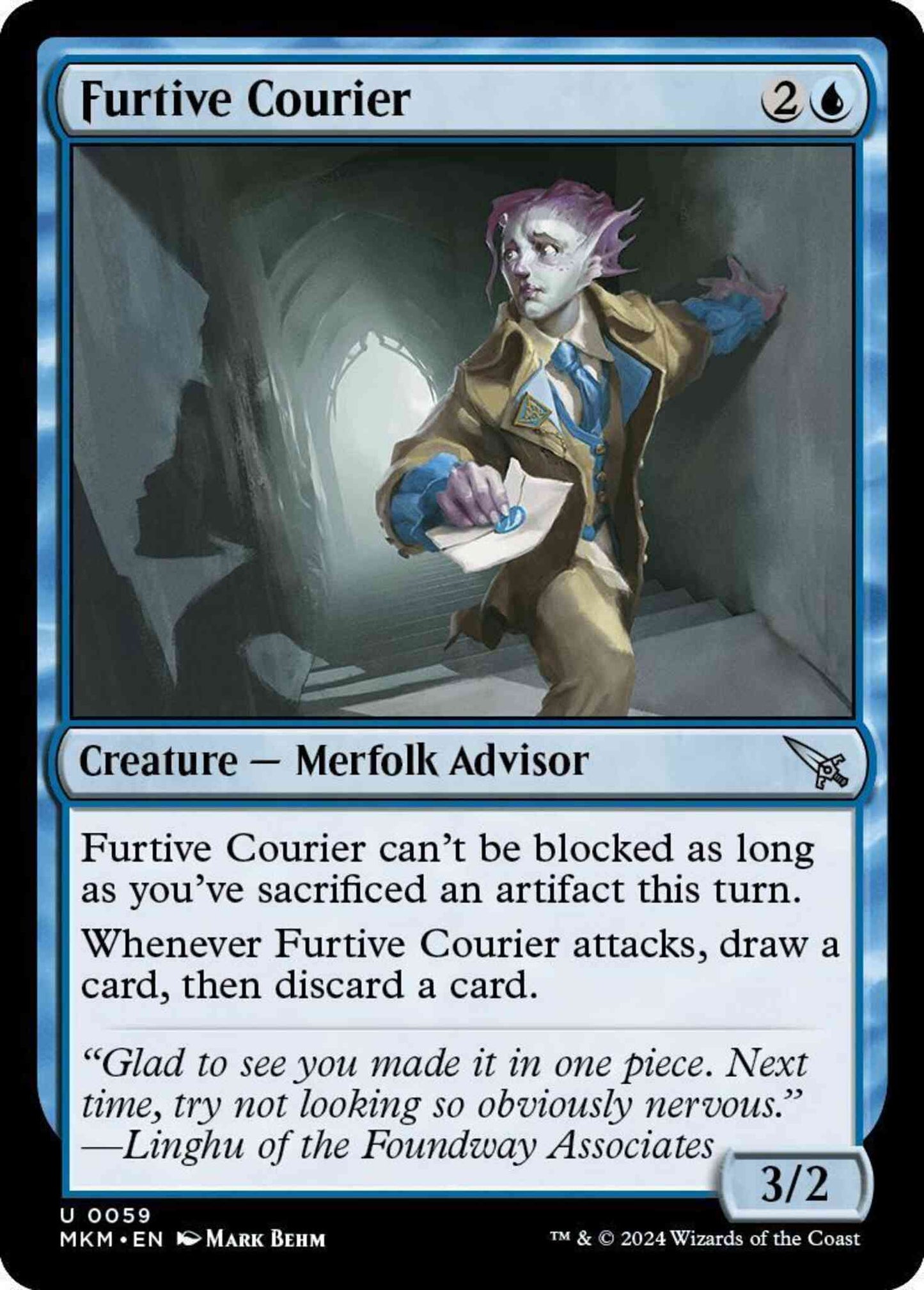 Furtive Courier [59] [Murders at Karlov Manor] [Non-Foil]