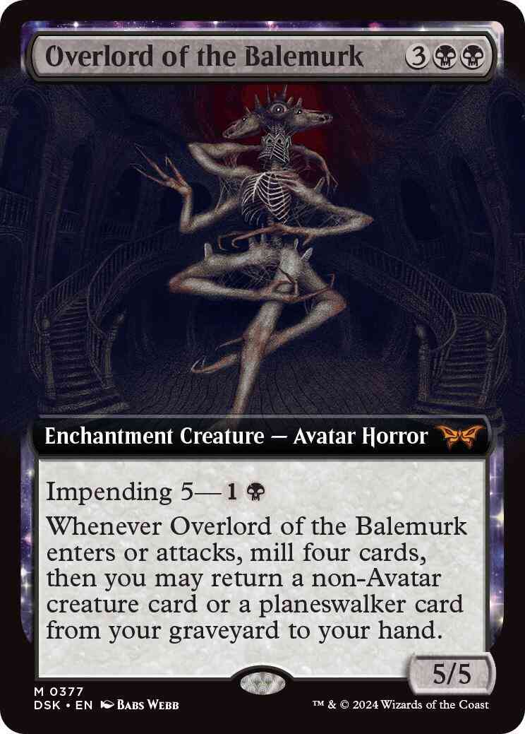Overlord of the Balemurk [377] [Extended Art] [Duskmourn: House of Horror] [Non-Foil]