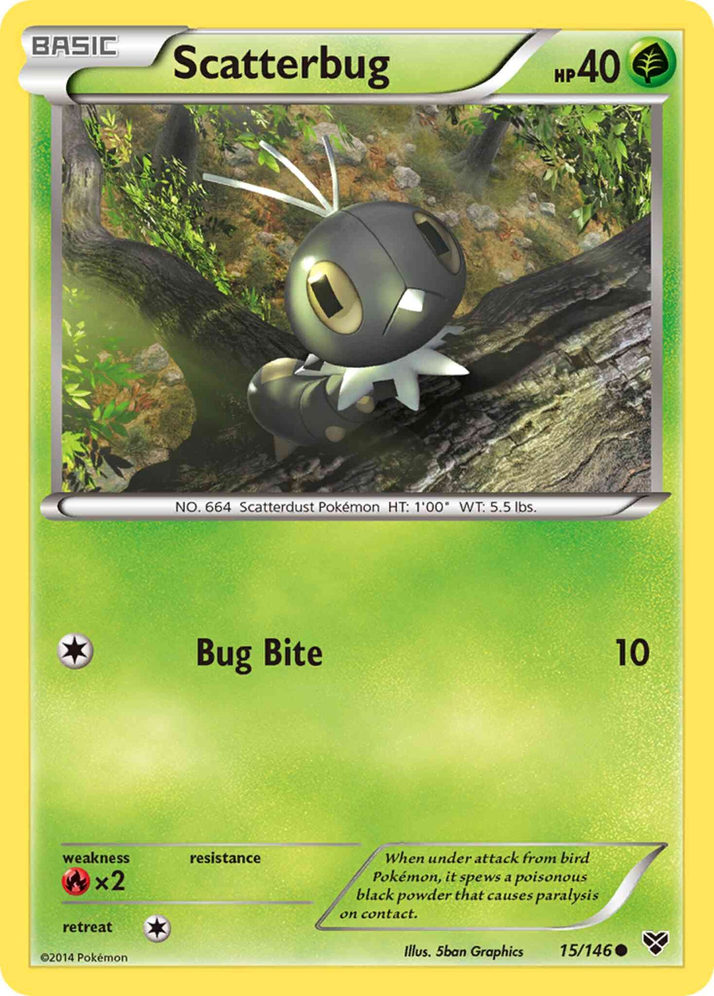 Scatterbug - 15/146 - Common [xy1-15] [Reverse Holo]