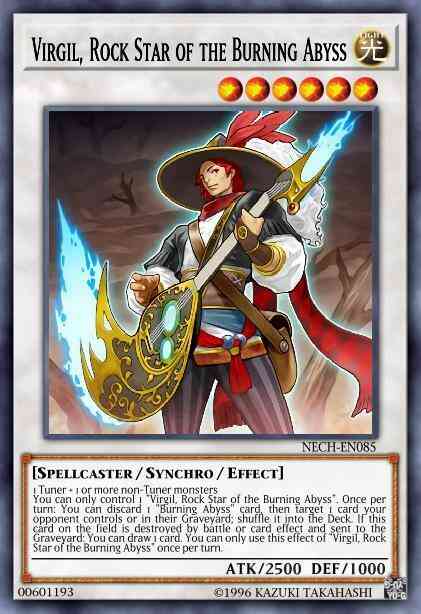 Virgil, Rock Star of the Burning Abyss - NECH-EN085 - Secret Rare - 1st Edition
