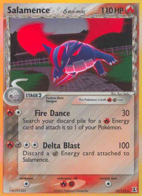 Salamence δ - 14/113 - Rare Holo [ex11-14] [Reverse Holo]