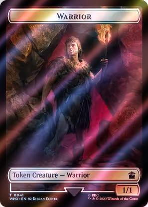 Cyberman Token (56) // Warrior Token (41) [Universes Beyond: Doctor Who: Tokens] [Surge Foil]