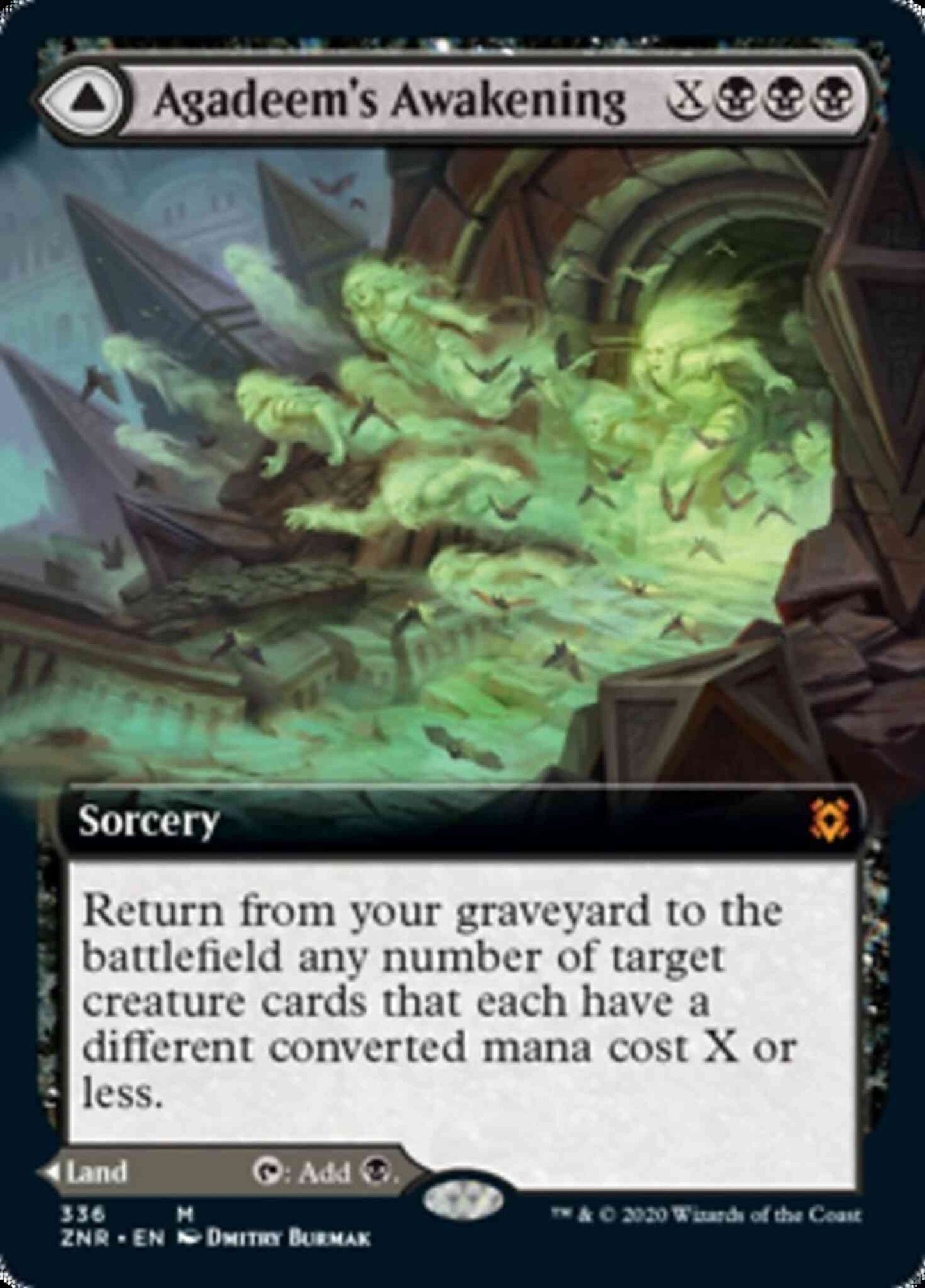 Agadeem's Awakening // Agadeem, the Undercrypt [336] [Extended Art] [Zendikar Rising] [Non-Foil]