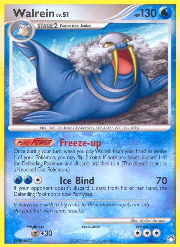 Walrein - 39/123 - Rare [dp2-39] [Non-Holo]