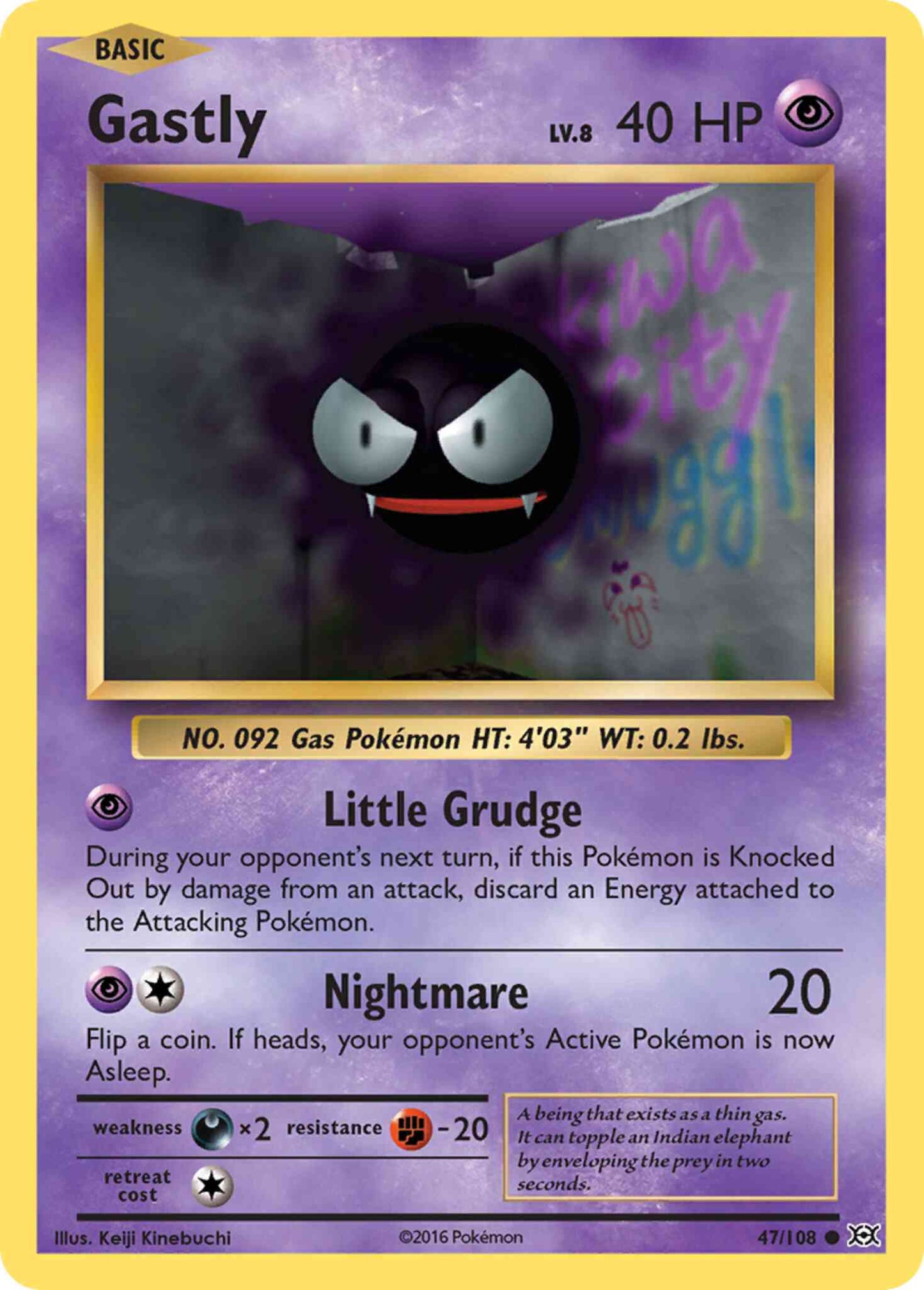 Gastly - 47/108 - Common [xy12-47] [Non-Holo]