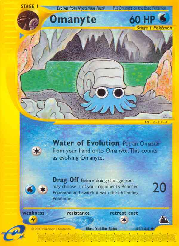 Omanyte - 41/144 - Uncommon [ecard3-41] [Reverse Holo]