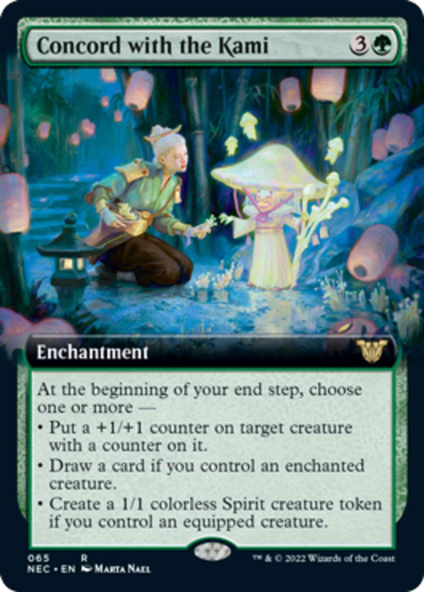 Concord with the Kami [65] [Extended Art] [Kamigawa: Neon Dynasty: Commander] [Non-Foil]