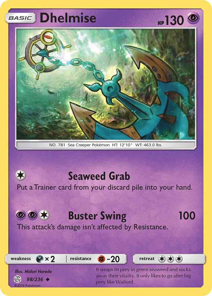 Dhelmise - 98/236 - Uncommon [sm12-98] [Non-Holo]