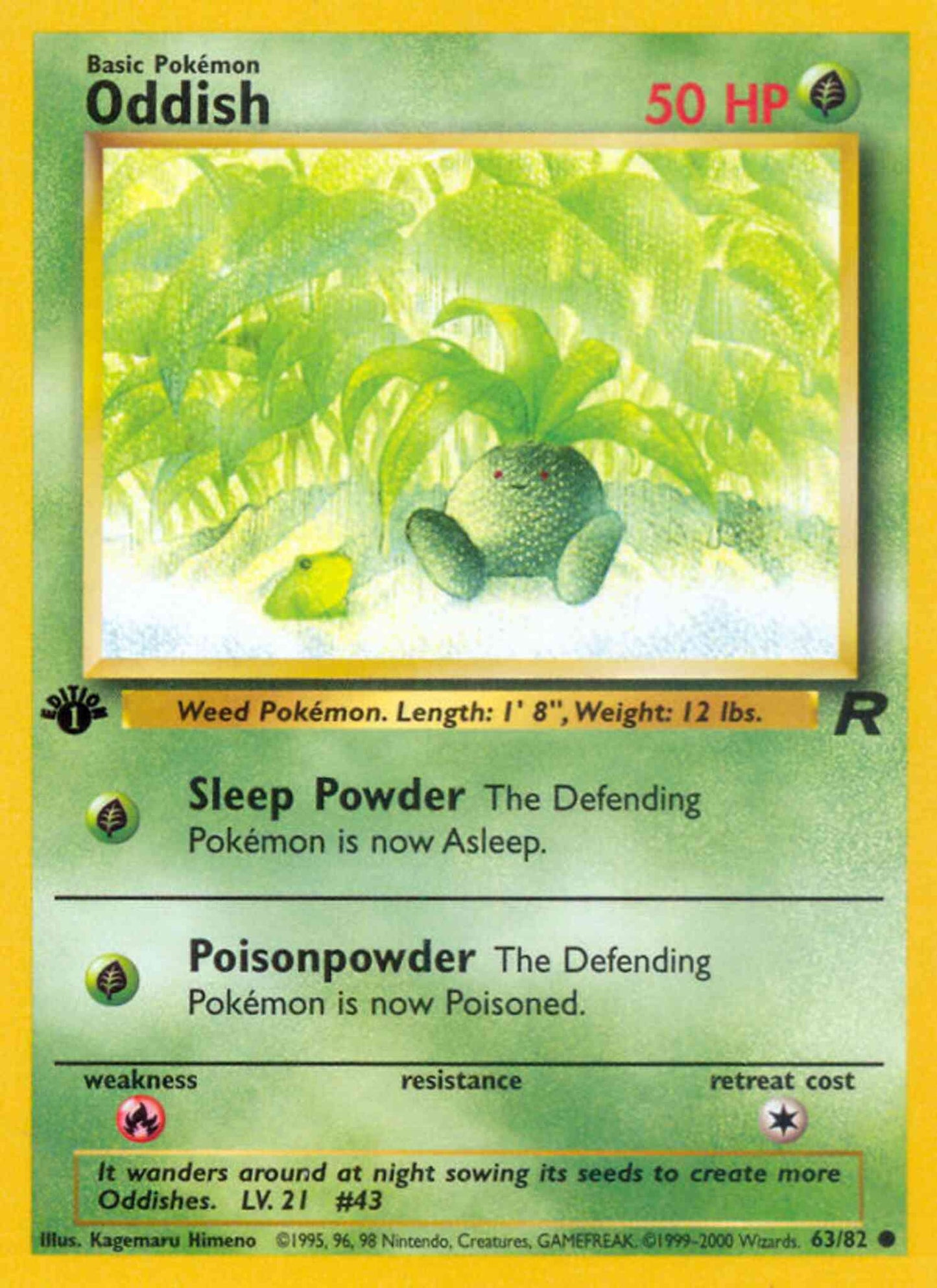 Oddish - 63/82 - Common - 1st Edition [base5-63] [Non-Holo]