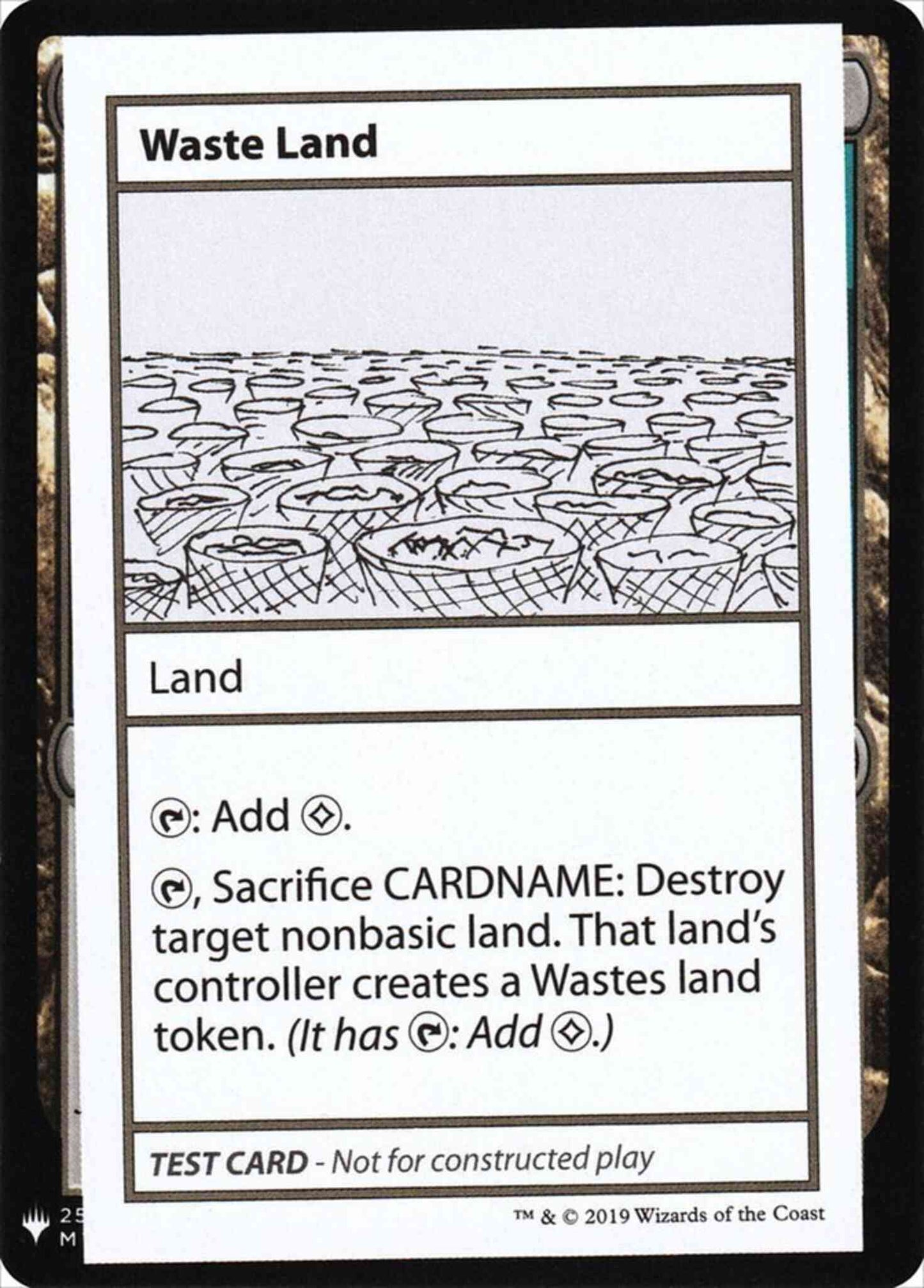 Waste Land - Symbol [121] [Mystery Booster Playtest Cards 2019] [Non-Foil]