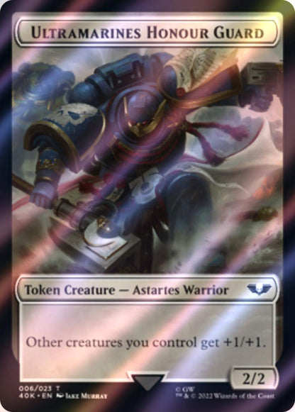 Soldier Token (03) // Ultramarines Honour Guard Token (06) [Universes Beyond: Warhammer 40,000: Tokens] [Surge Foil]