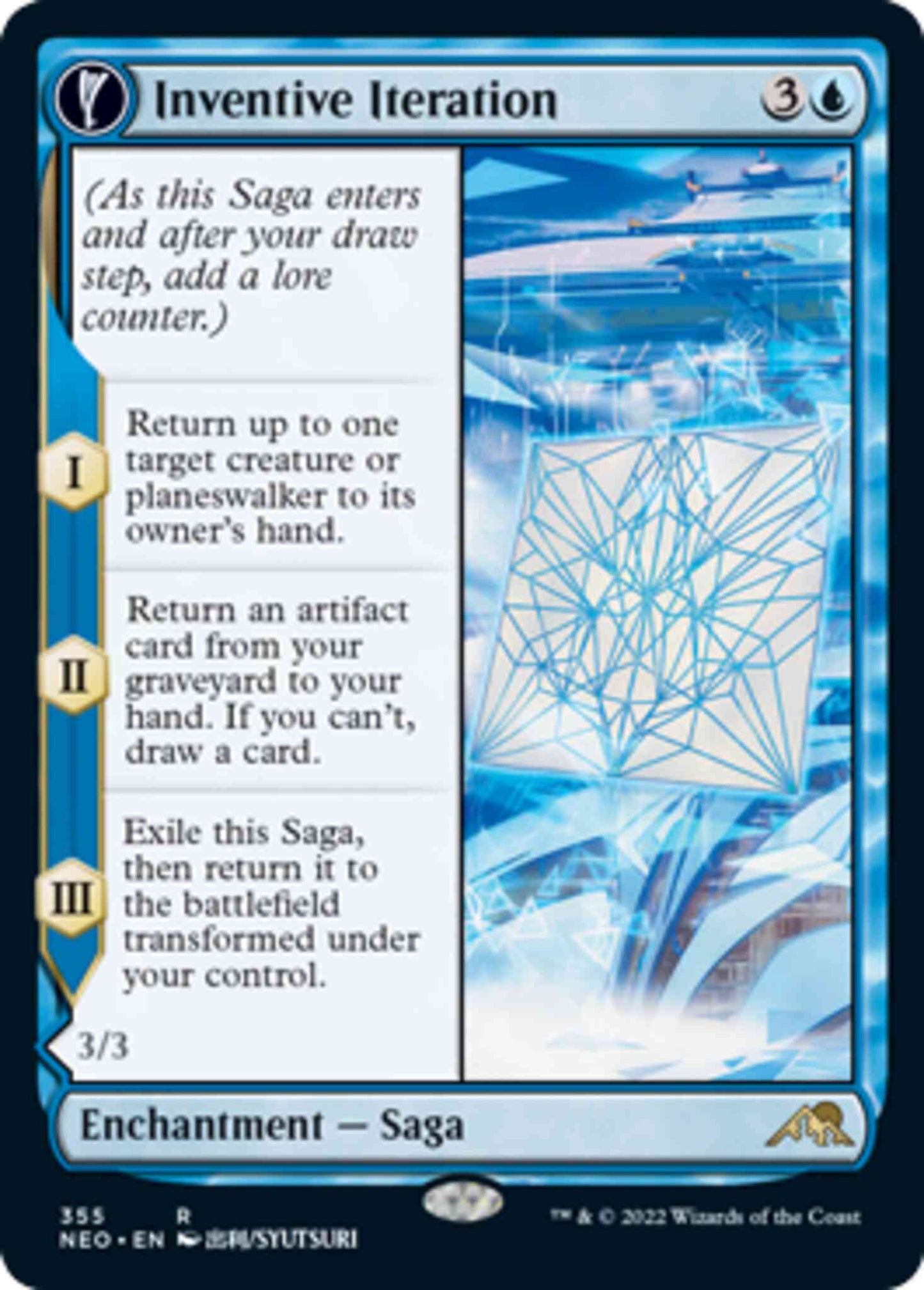Inventive Iteration // Living Breakthrough [355] [Soft Glow Showcase] [Kamigawa: Neon Dynasty] [Non-Foil]