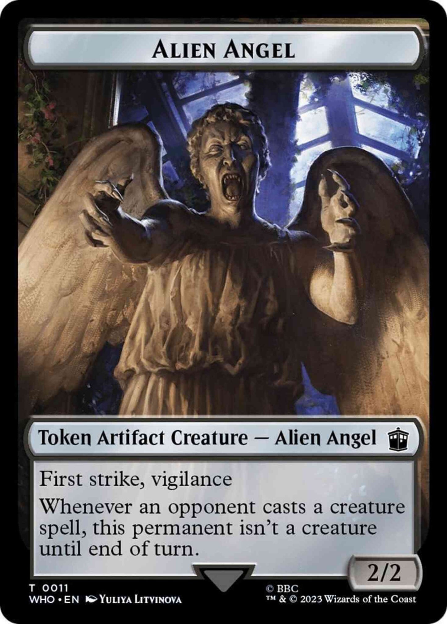 Alien Angel Token (11) // Mark of the Rani Token (15) [Universes Beyond: Doctor Who: Tokens] [Non-Foil]