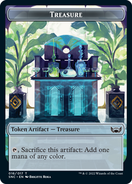 Rhino Warrior Token (11) // Treasure Token (16) [Streets of New Capenna: Tokens] [Non-Foil]
