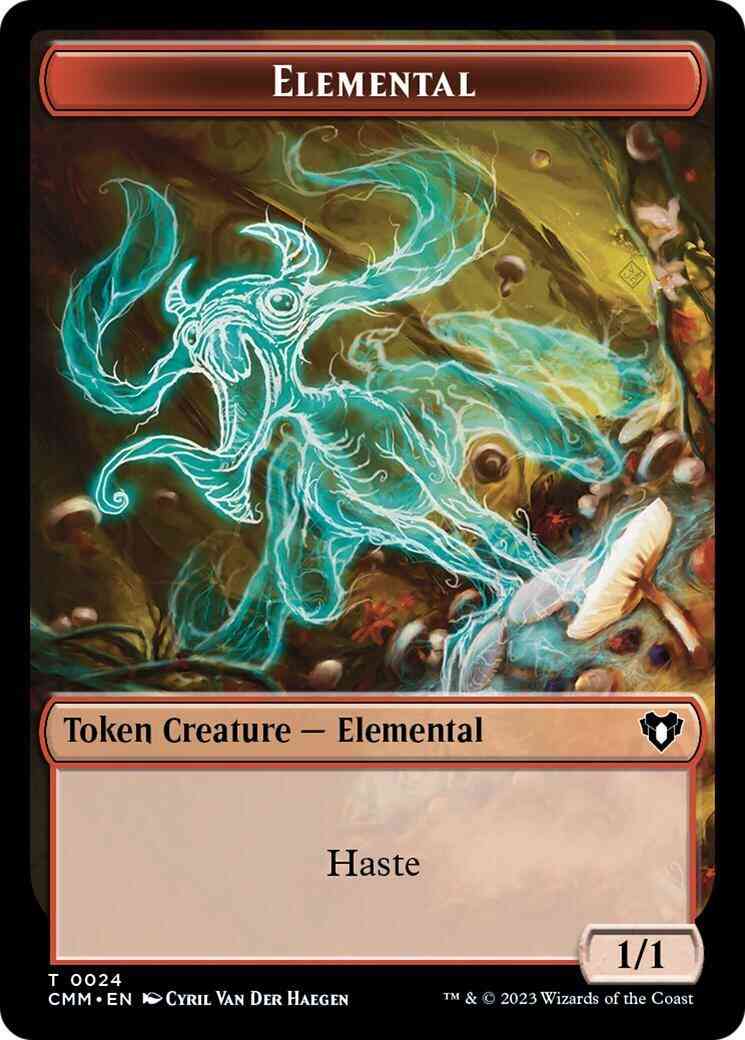 Elemental Token (24) // Phyrexian Germ Token (16) [Commander Masters: Tokens] [Non-Foil]