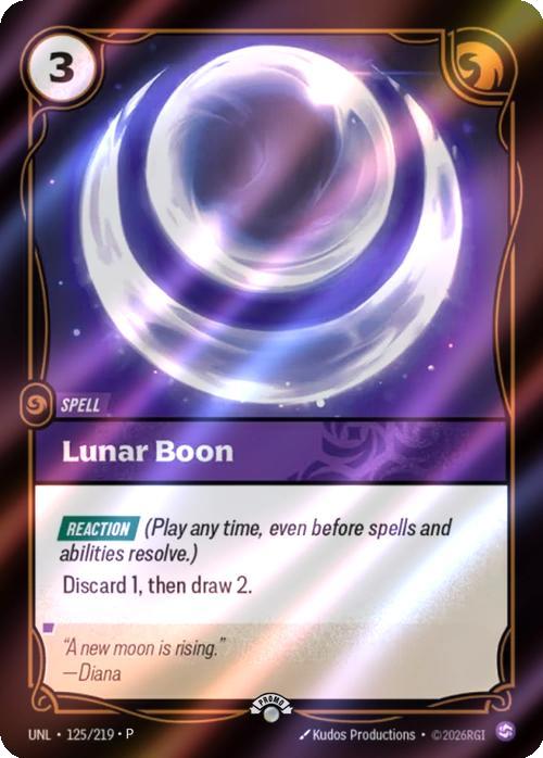 Lunar Boon - 125/219 [Riftbound Organized Play Promotional Cards] [Foil]