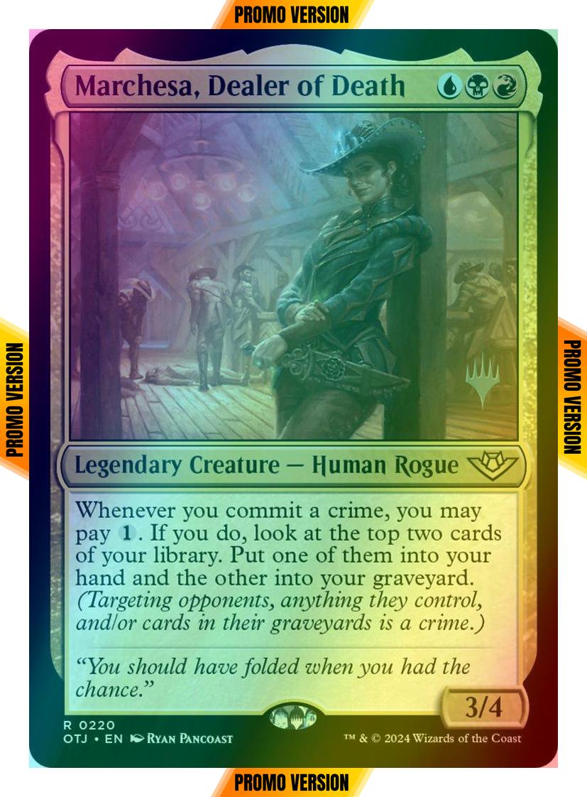 Marchesa, Dealer of Death [220p] [Promo Pack] [Outlaws of Thunder Junction: Promos] [Foil]