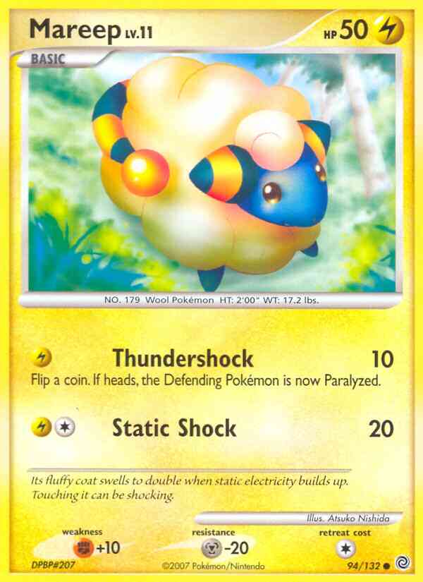 Mareep - 94/132 - Common [dp3-94] [Reverse Holo]