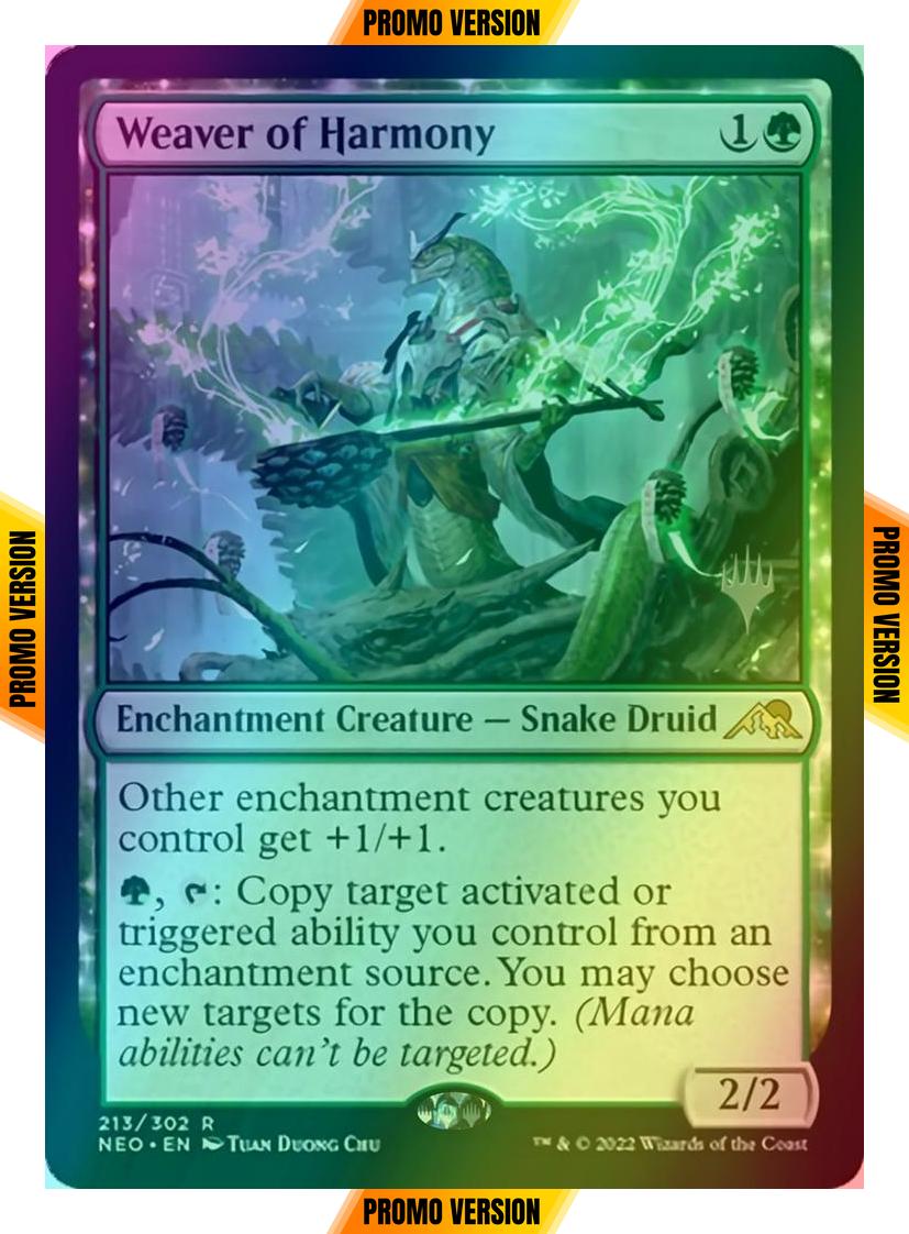 Weaver of Harmony [Promo Pack] [213p] [Kamigawa: Neon Dynasty: Promos] [Foil]