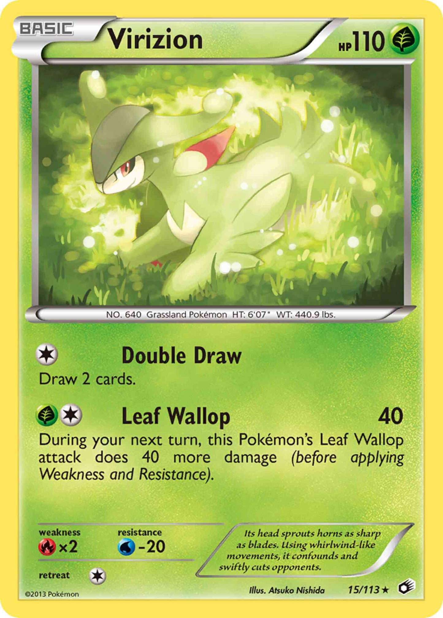 Virizion - 15/113 - Rare Holo [bw11-15] [Reverse Holo]