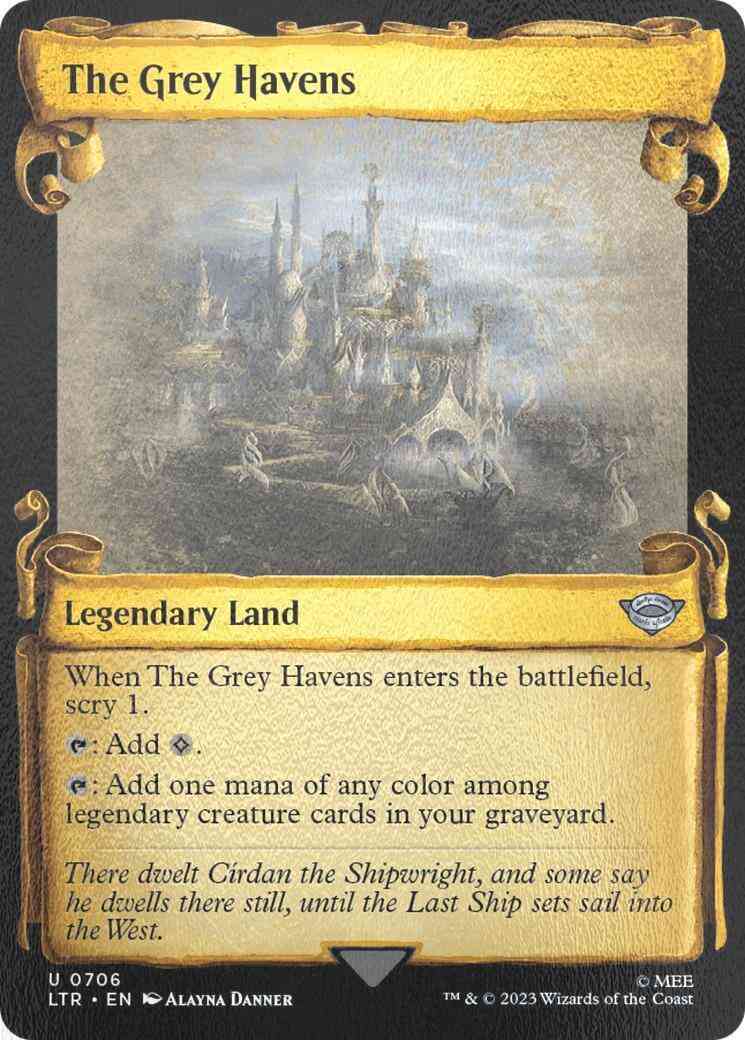 The Grey Havens [706] [Scrolls Showcase] [The Lord of the Rings: Tales of Middle-earth] [Silver Foil]